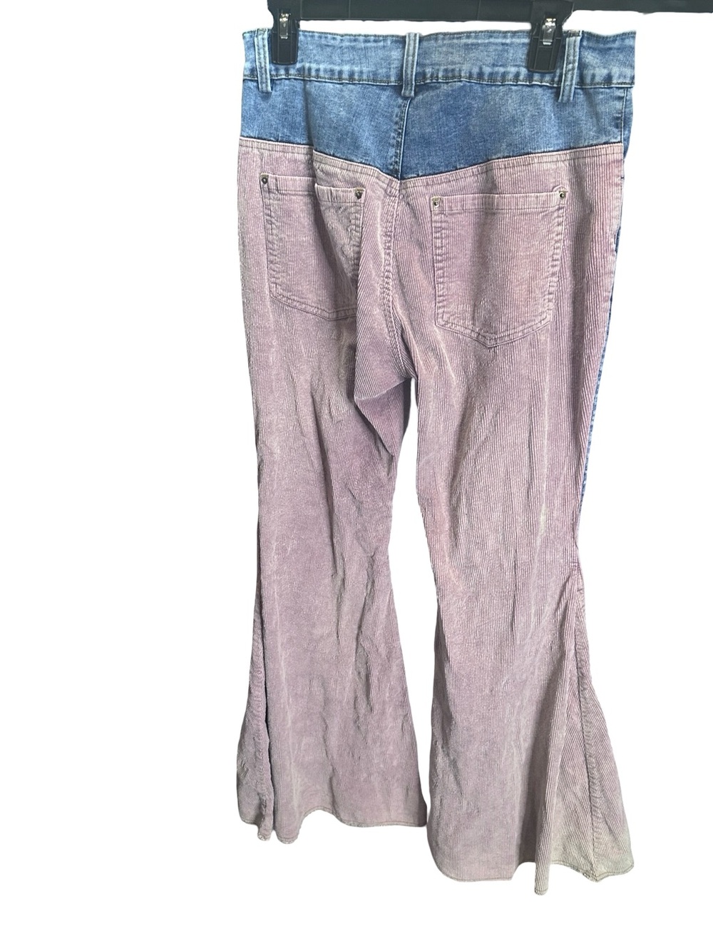 Oli & Hali Two-Tone Flare Jeans in Blue and Pink - Picture 6 of 7
